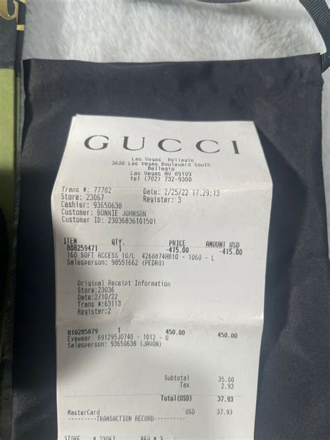 gucci receipt template|how to check Gucci receipt.